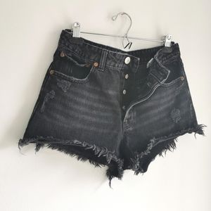 Zara High Waisted Denim Shorts